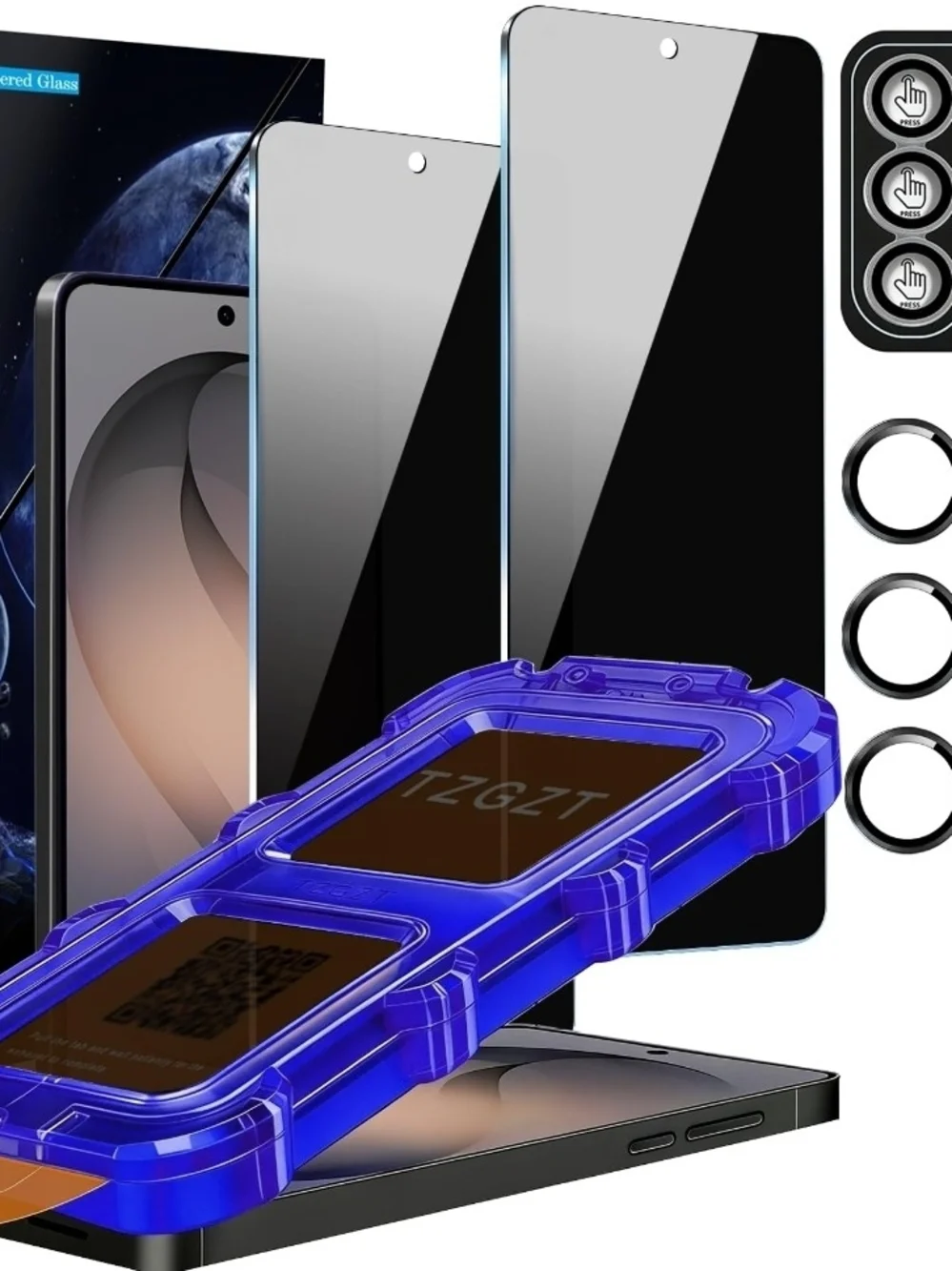 TZGZT 6 Pack Samsung Galaxy S26 Ultra Privacy Screen Protector Tempored Glass Z2